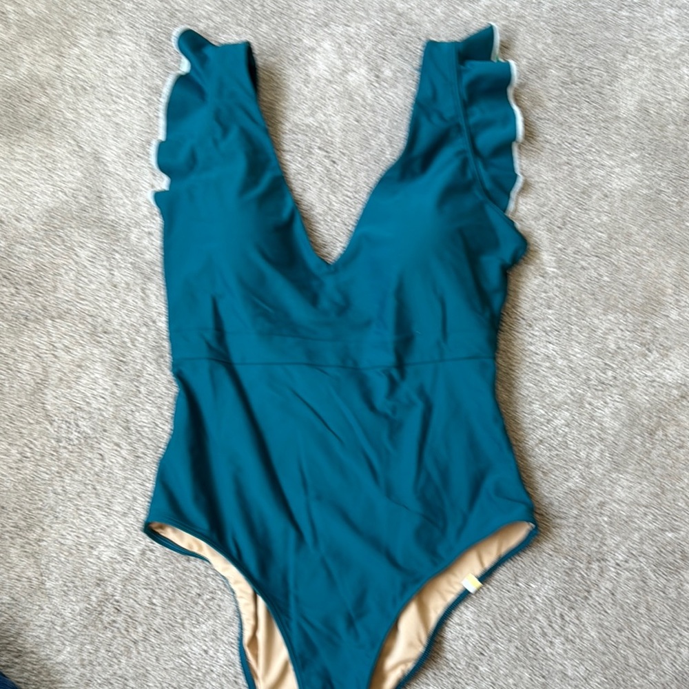 Teal Women One Piece Swimsuit